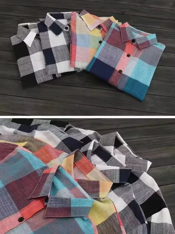Women's Plaid Cotton Shirt
