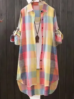 Women's Plaid Cotton Shirt
