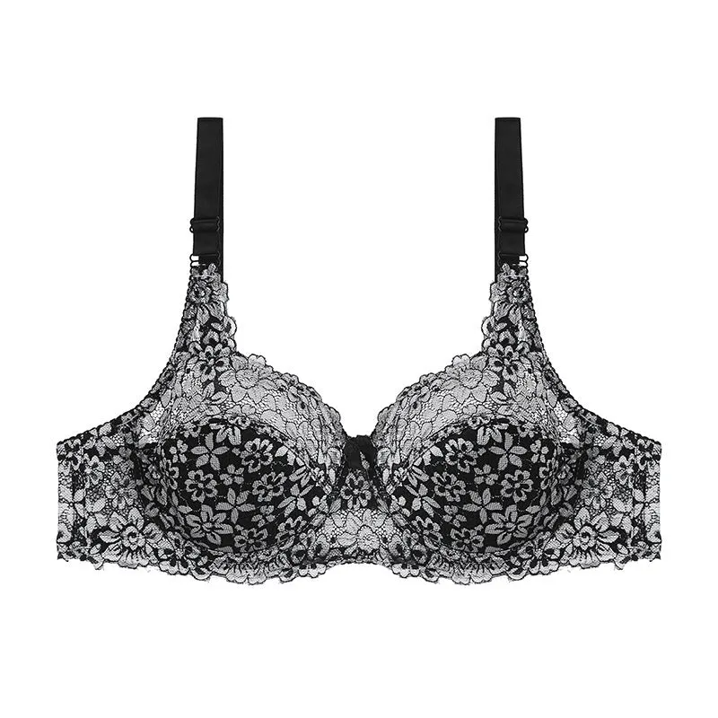 Women's Plus Size Lace Perspective Lingerie Fashion Bra