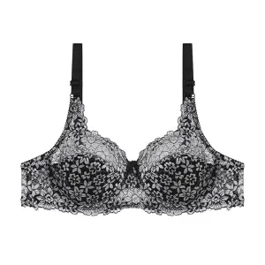 Women's Plus Size Lace Perspective Lingerie Fashion Bra