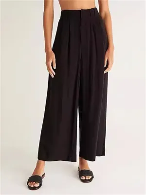Women's Spring High Waist Cotton Linen Wide Leg Pants