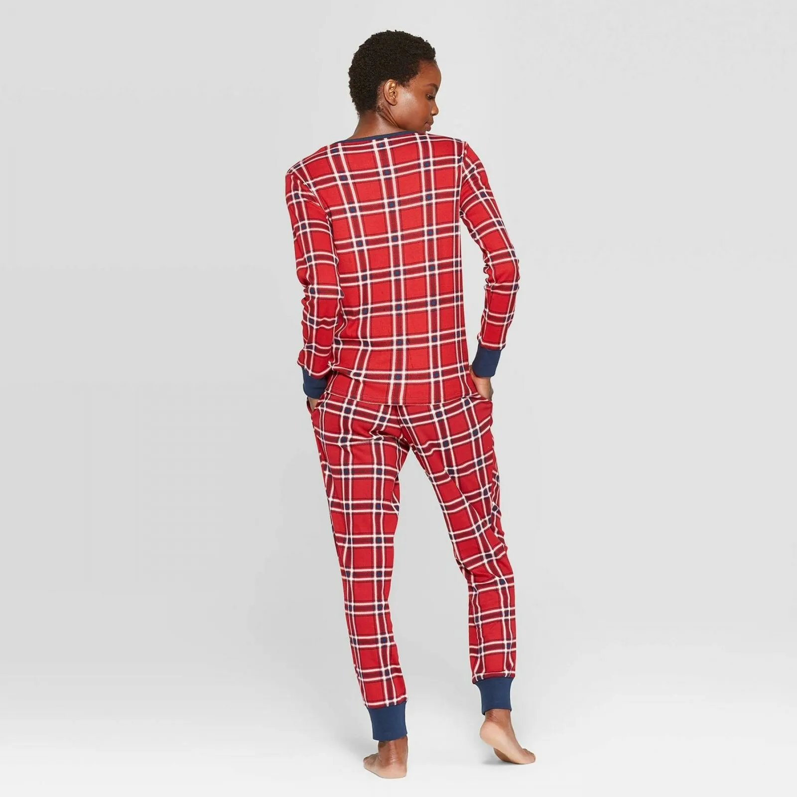 Wondershop Women's Cotton Plaid Pajama Set