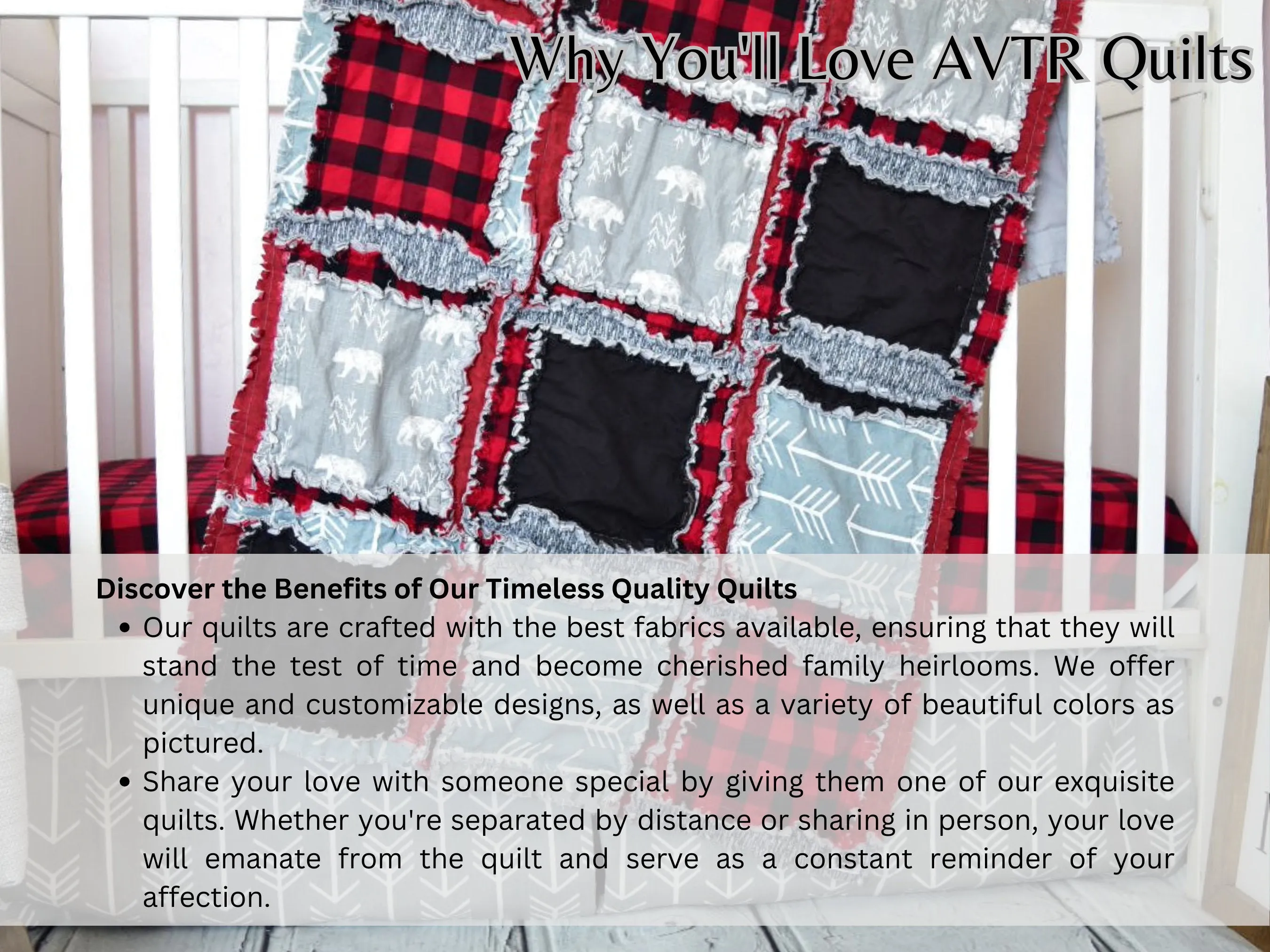 Woodland Theme Lumberjack Blanket Plaid Crib Bedding, Baby Boy Quilts for Sale, Toddler Bedding Boy