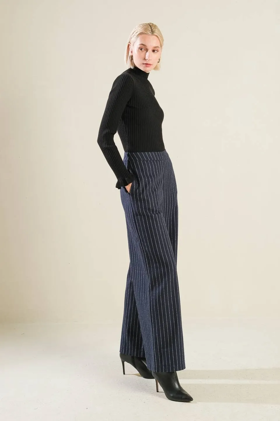 Woolen Striped Pants