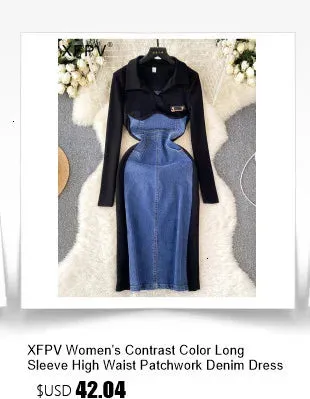 XFPV Women's Square Neck Sleeveless Jumpsuit Waistband Slim Loose Wide Leg Pants Romper Y2k Fashion Spring Summer 2025 SM11657