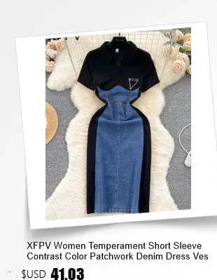 XFPV Women's Square Neck Sleeveless Jumpsuit Waistband Slim Loose Wide Leg Pants Romper Y2k Fashion Spring Summer 2025 SM11657