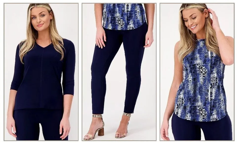 XXSM NAVY A518208 Attitudes by Renee TALL Como Jersey 3Pc Wardrobe Warrior Set