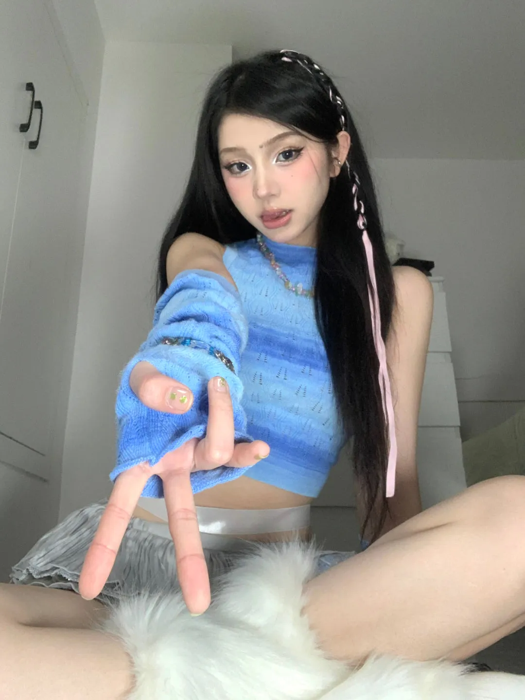 Y2k Niche Gradient Knitted Vest UB98429