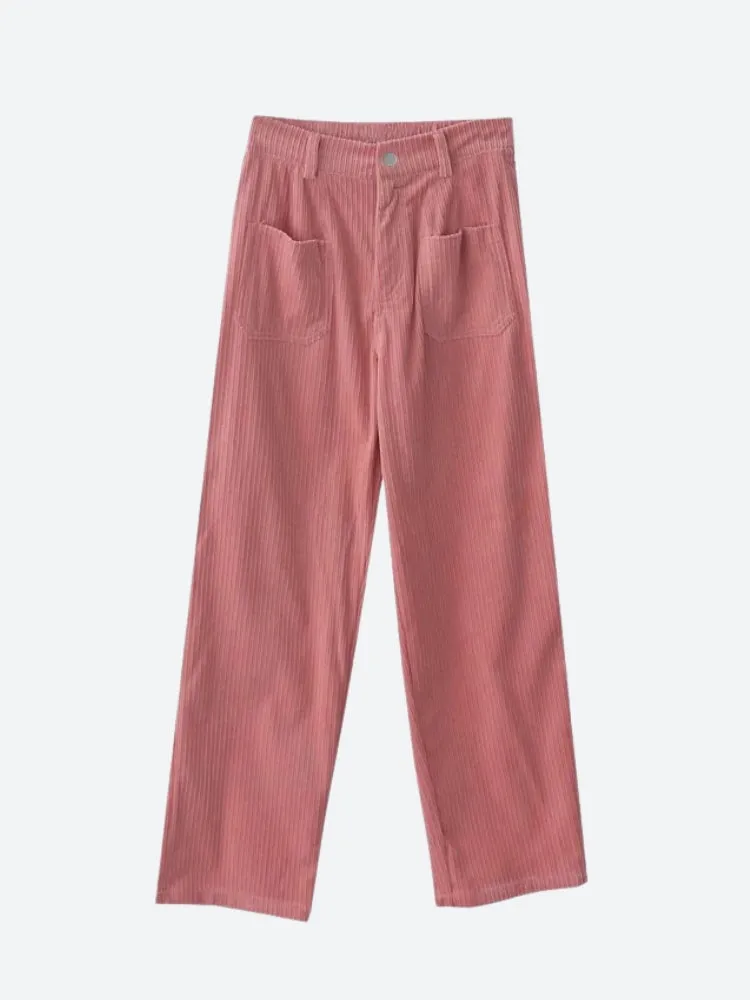 Y2K Velvet Ribbed Pants