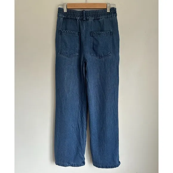 YFB Young Fabulous &amp; Broke • Wide Leg Drawstring Jeans in Medium Wash
