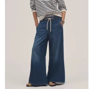 YFB Young Fabulous &amp; Broke • Wide Leg Drawstring Jeans in Medium Wash