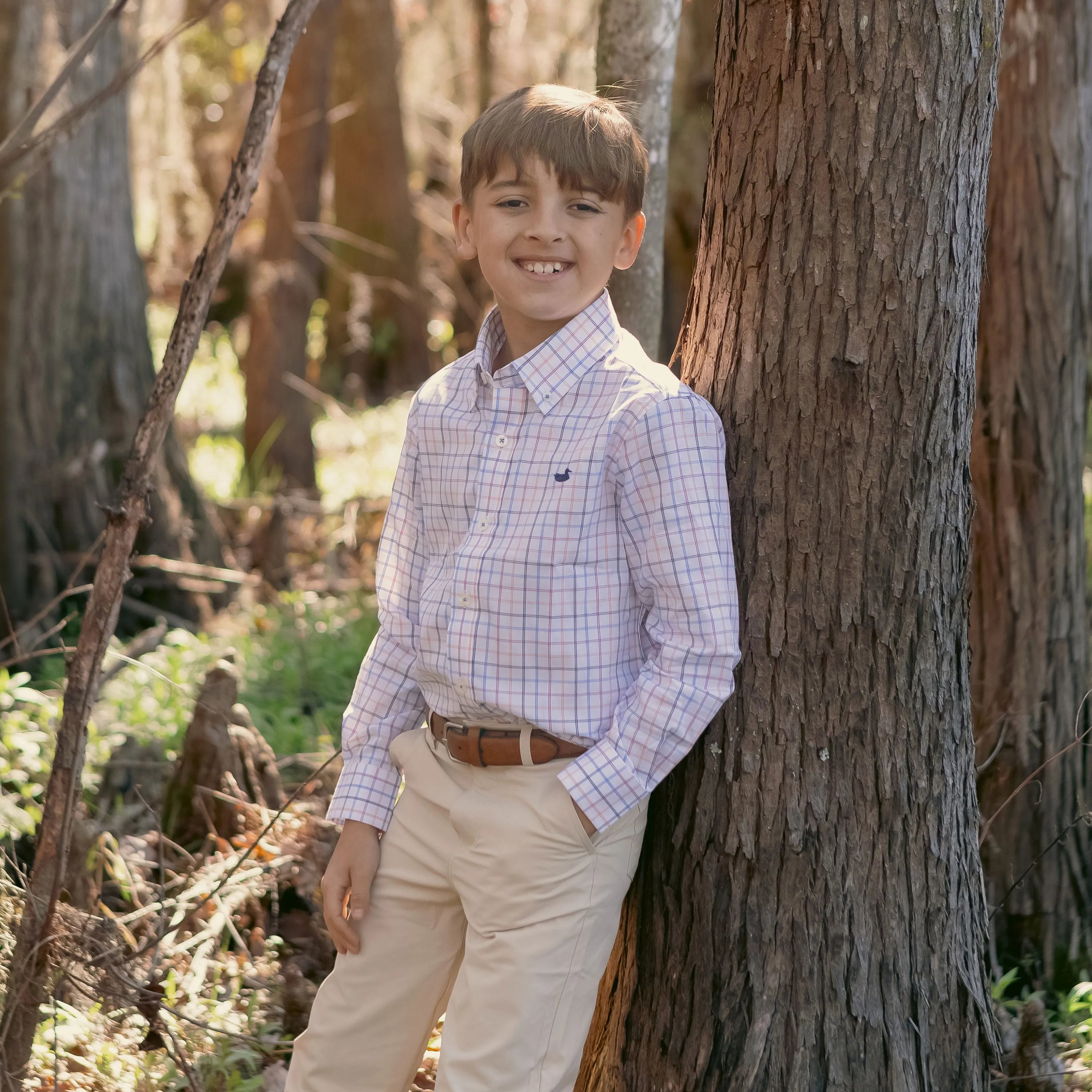Youth Chateau Windowpane Dress Shirt