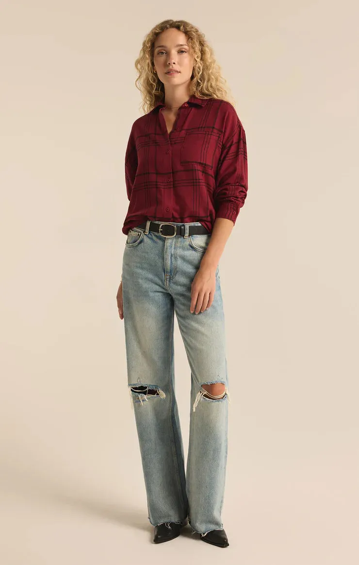 Z Supply River Plaid Button Up