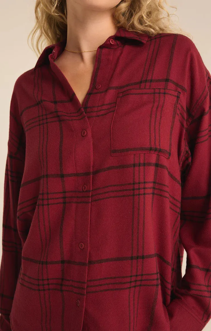 Z Supply River Plaid Button Up