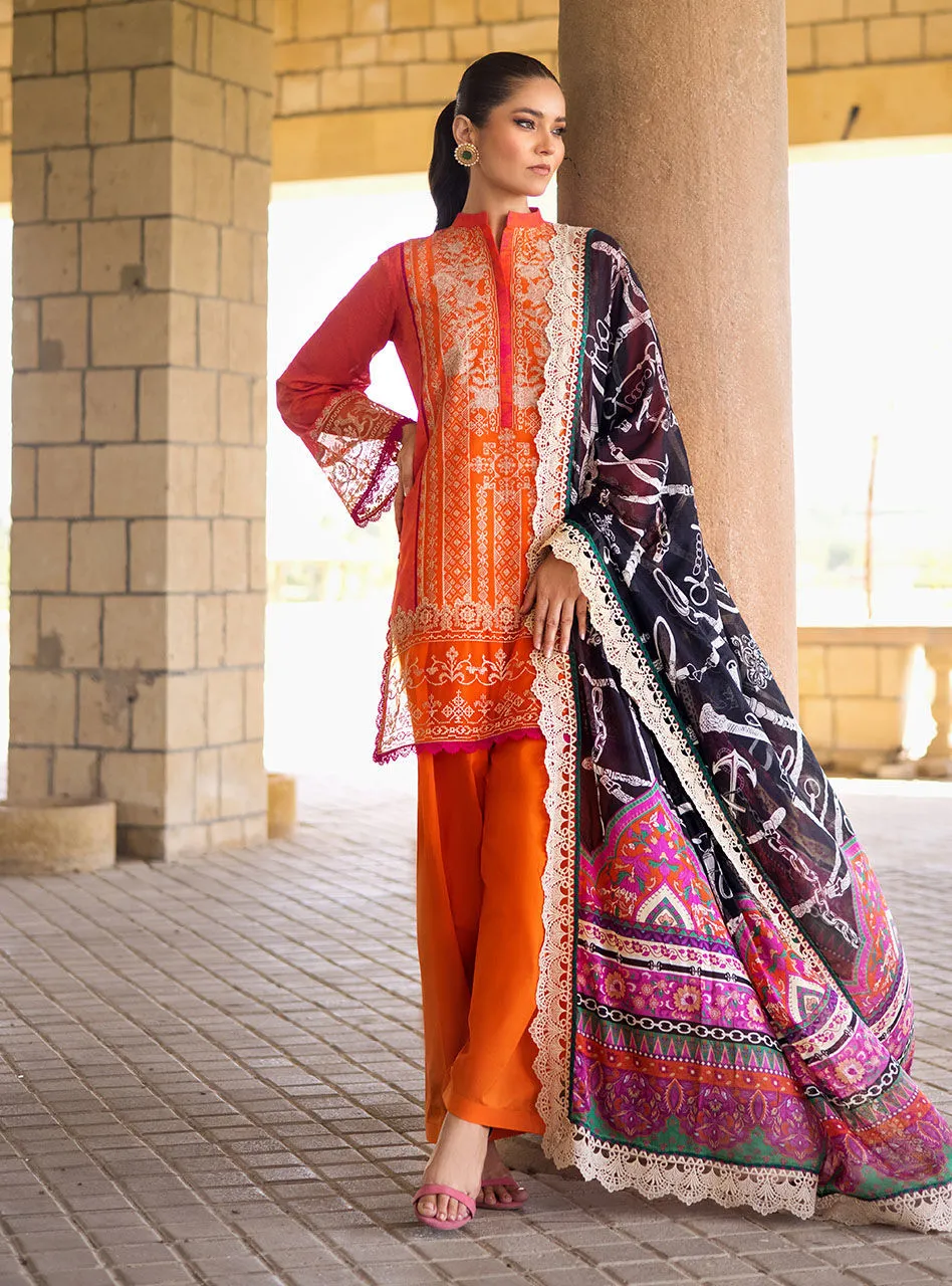 Zainab Chottani | Luxury Lawn '23 | MEHR E NAZ 7B