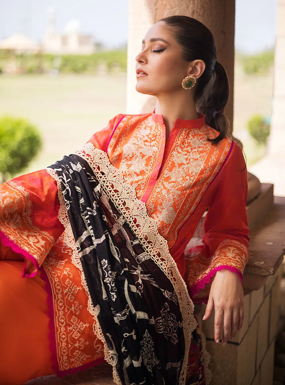 Zainab Chottani | Luxury Lawn '23 | MEHR E NAZ 7B