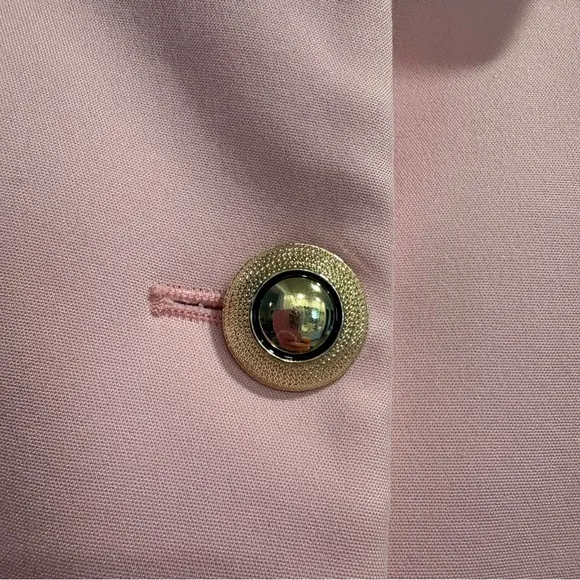 Zara Pink Crop Button Front Blazer Jacket Womens Large Professional Feminine