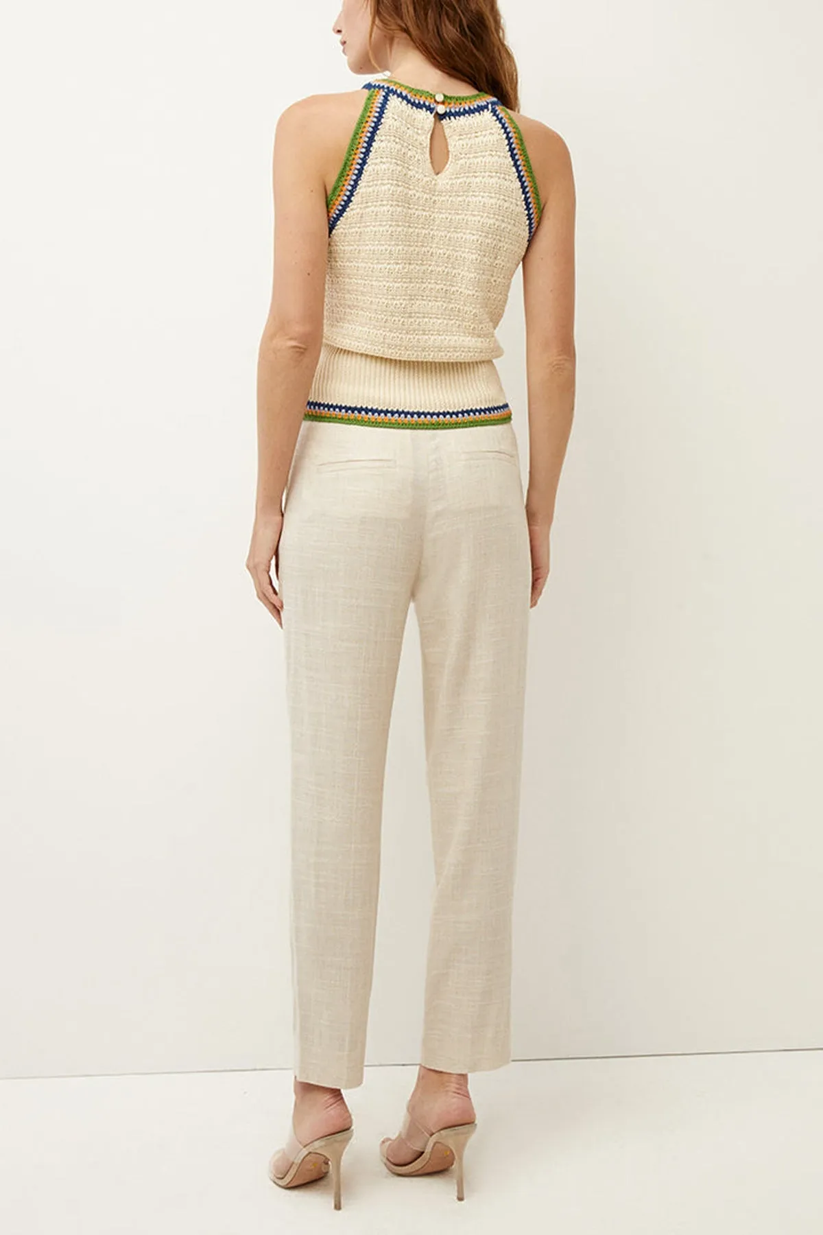 Zelly Metallic-Line Pant in Silver